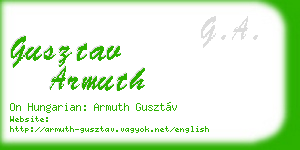 gusztav armuth business card
